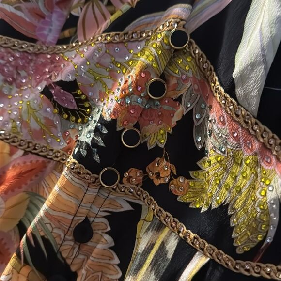 NWOT Camilla Halterneck Jumpsuit with Tie Neck Lady of the Moon. SMALL - Picture 9 of 11